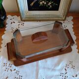 Art Deco box in glass and wood
