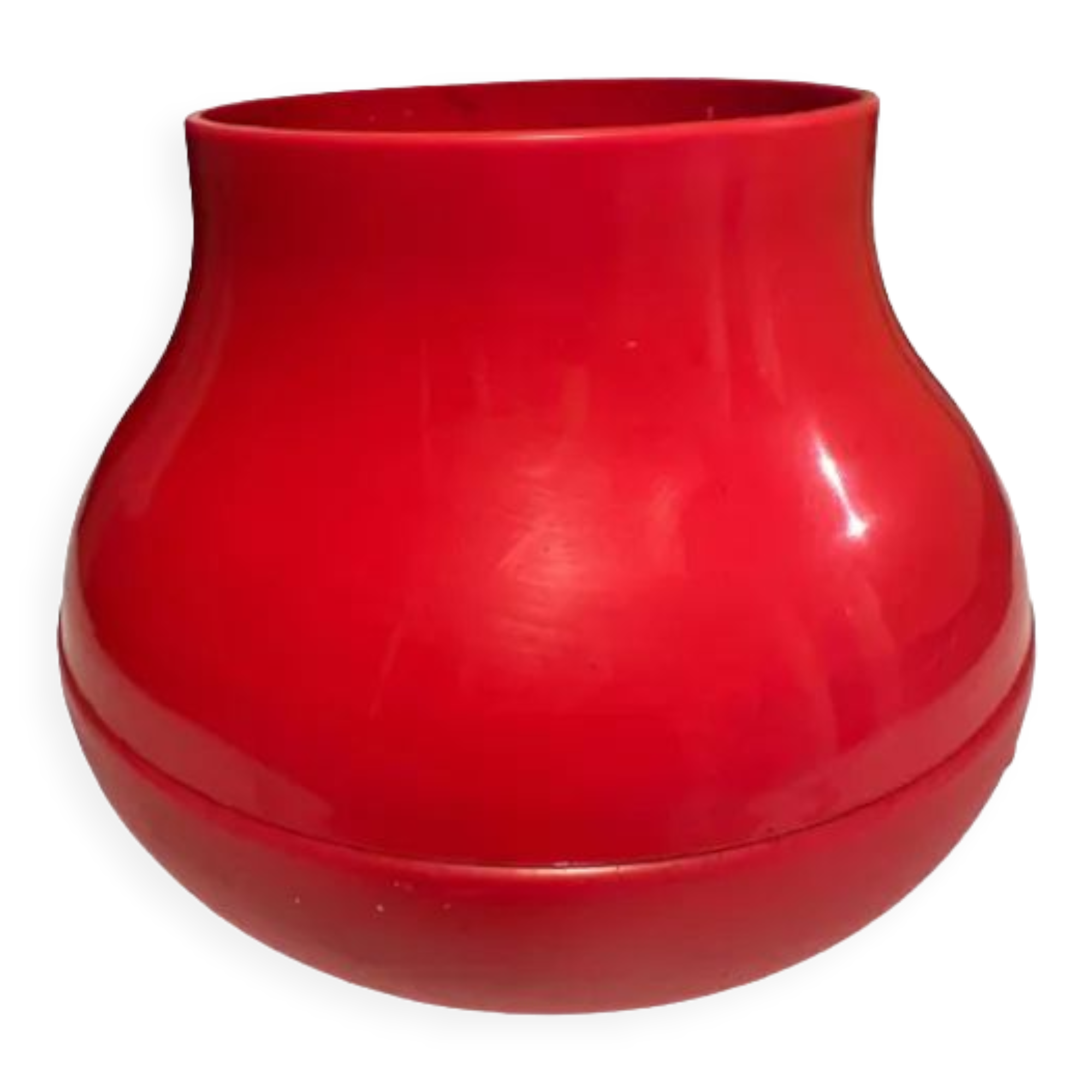 Red plastic vase height