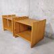 Pair of vintage pine bedside tables 70s 80s