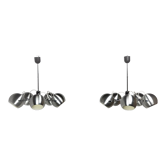 2 Vintage metal ball ceiling lamps 1960
