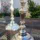 Magnificent pair of silver candlesticks.