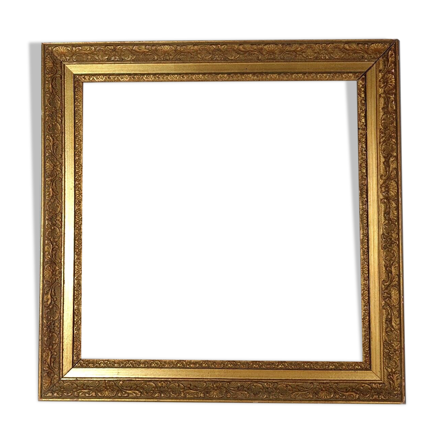 Square frame wood gilded stucco gold leaf for painting 34x34 cm SB