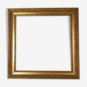 Square frame wood gilded stucco gold leaf for painting 34x34 cm SB