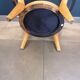 Round wooden coffee table, glass top, Czech, 50s, Kozeelka & Kropacek