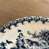 6 antique dessert plates, ironstone Gien Chardons