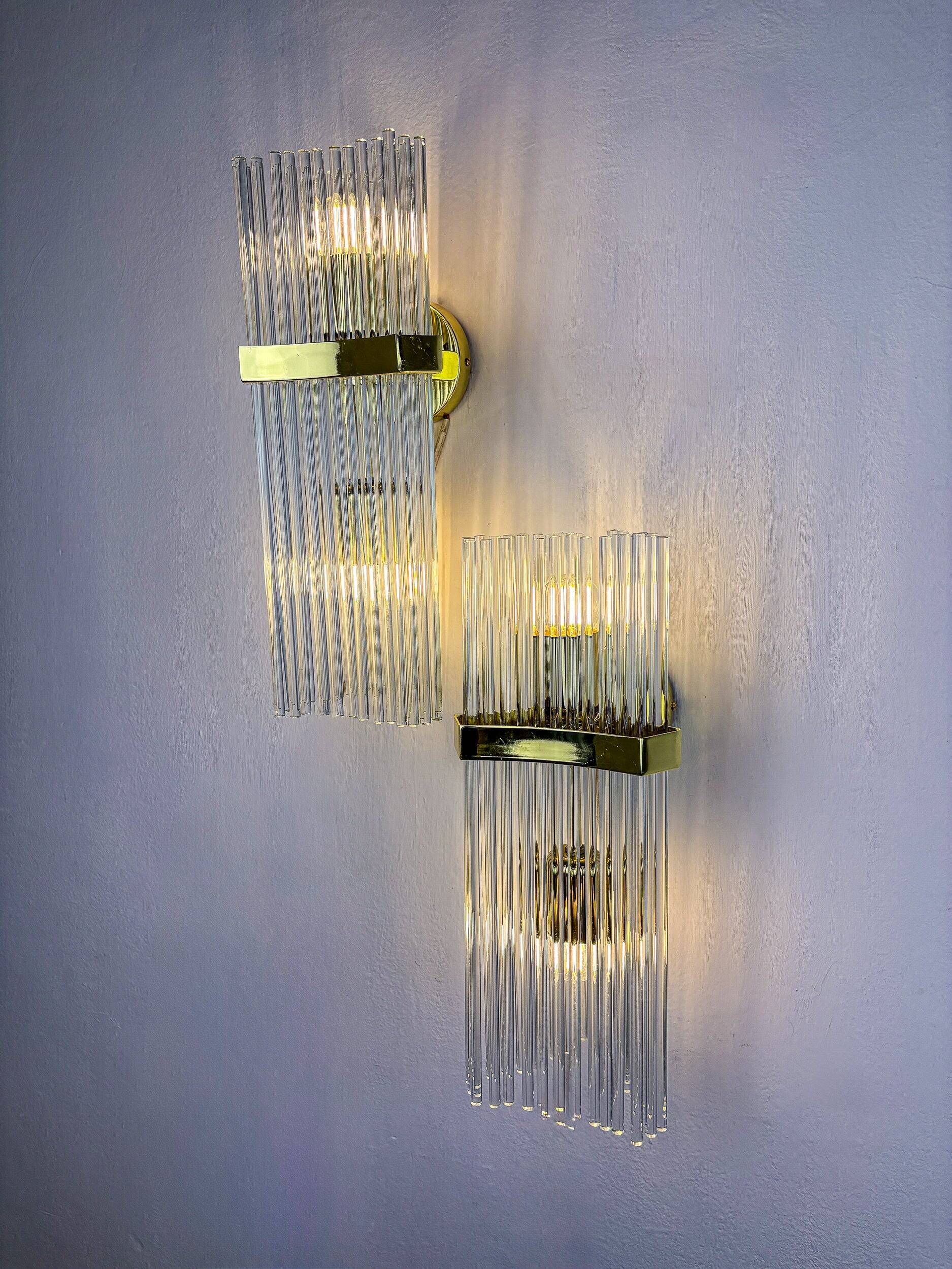 Pair of wall lights from Sciolari for Lightolier, Italy, circa 1970s