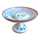 Compote dish/round bowl on foot Sarreguemines Butterfly decoration