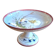 Compote dish/round bowl on foot Sarreguemines Butterfly decoration