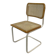 Chaise Cesca modèle b32 en blanc et bois par Marcel Breuer
