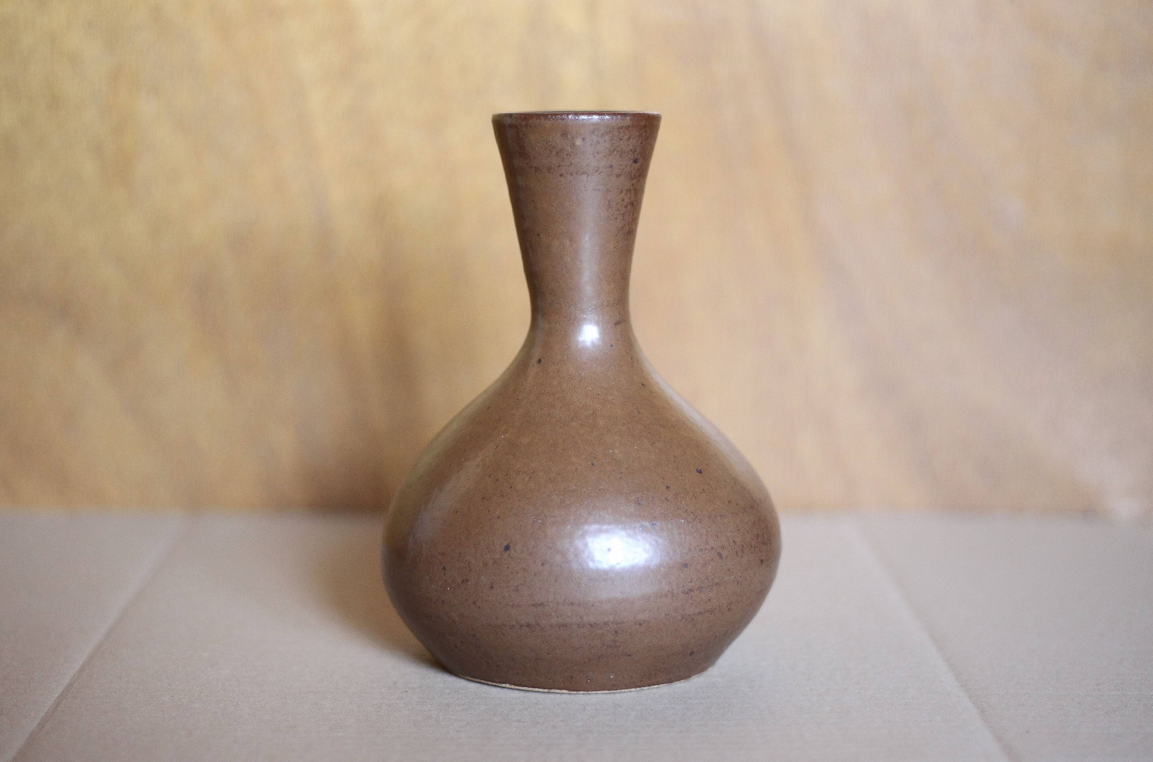 Vintage stoneware vase, flower pot, ball vase with neck, collection