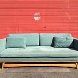 Straight sofa Indian blue fabric Red Edition