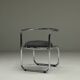 Set of 2 chrome side chairs, 1970s Italy.