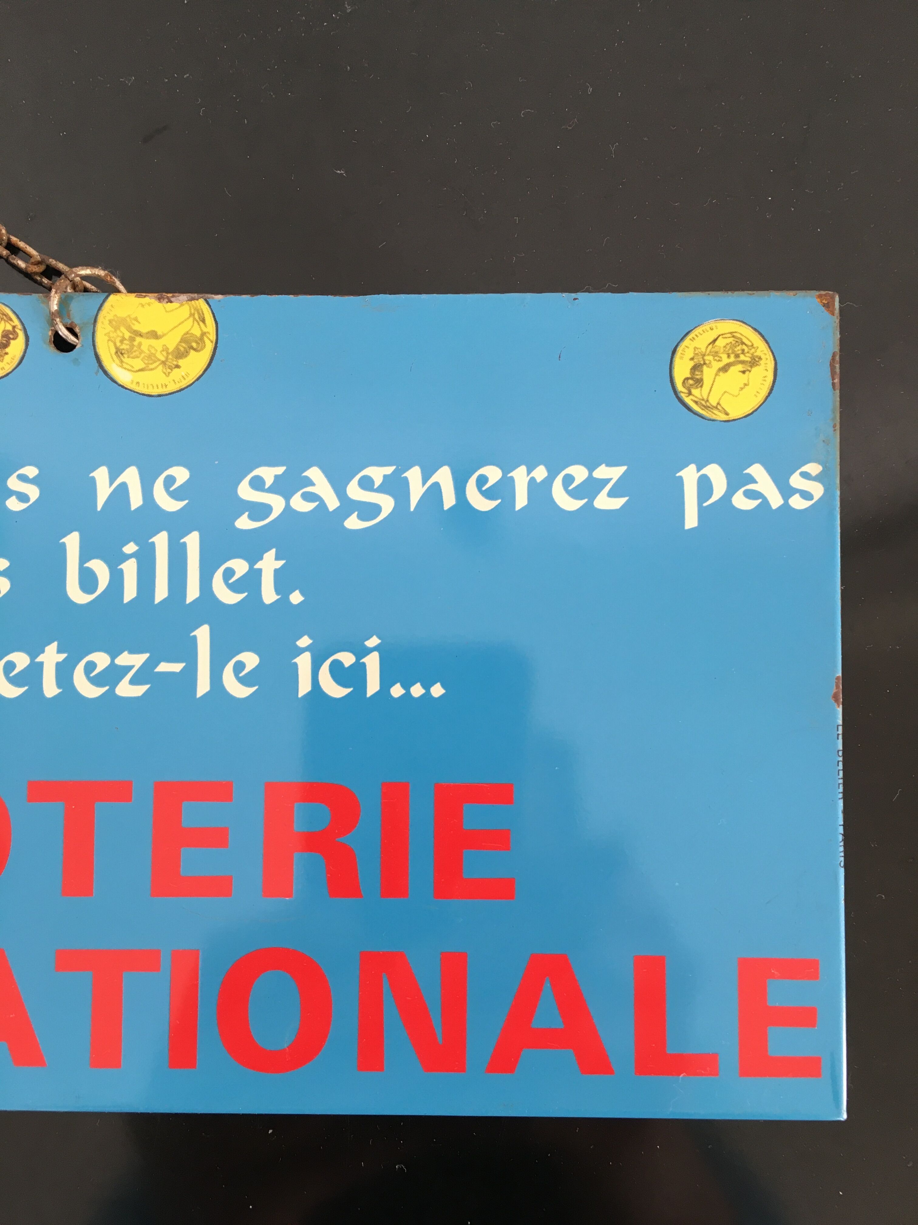 Old sheet metal plate