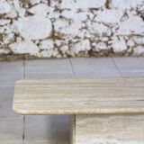 Italian travertine coffee table, 1980