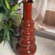 Artisanal sculptural vase Tighri bordeaux