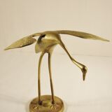 Brass heron 19 cm