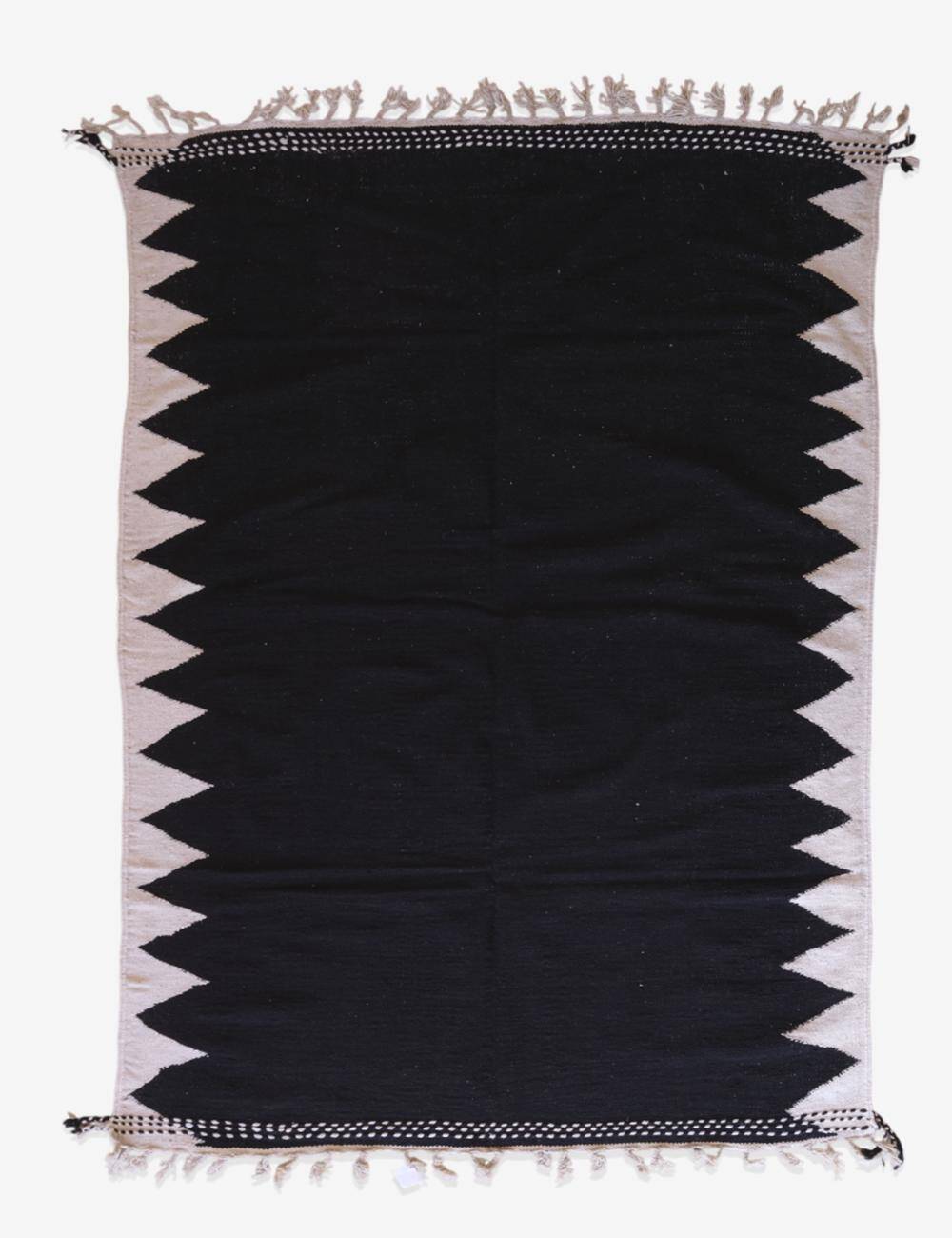 Black Kilim Rug - 305 x 215 cm