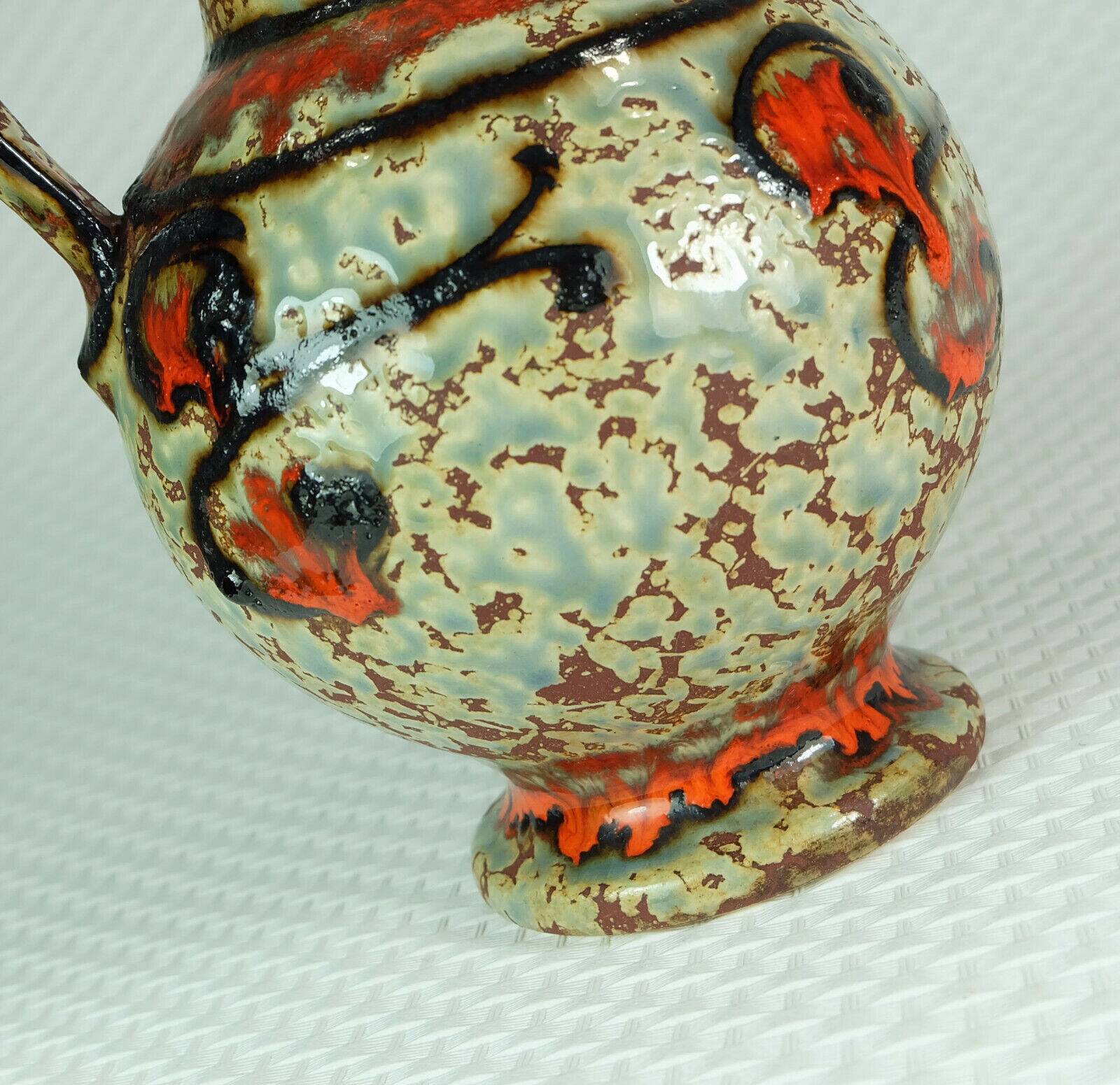 1960's vase u-keramik model 1809/18 exceptional glaze and colors