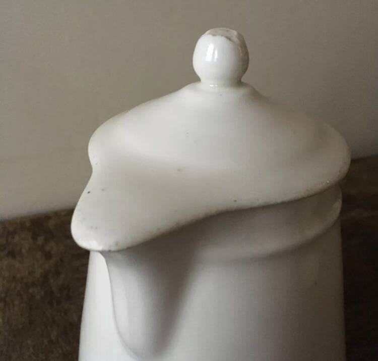 Antique Grigny porcelain pitcher