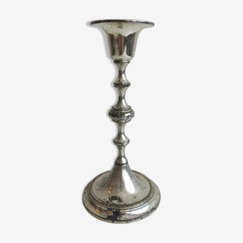 Right candle holder in silver metal from BMF West-Germany