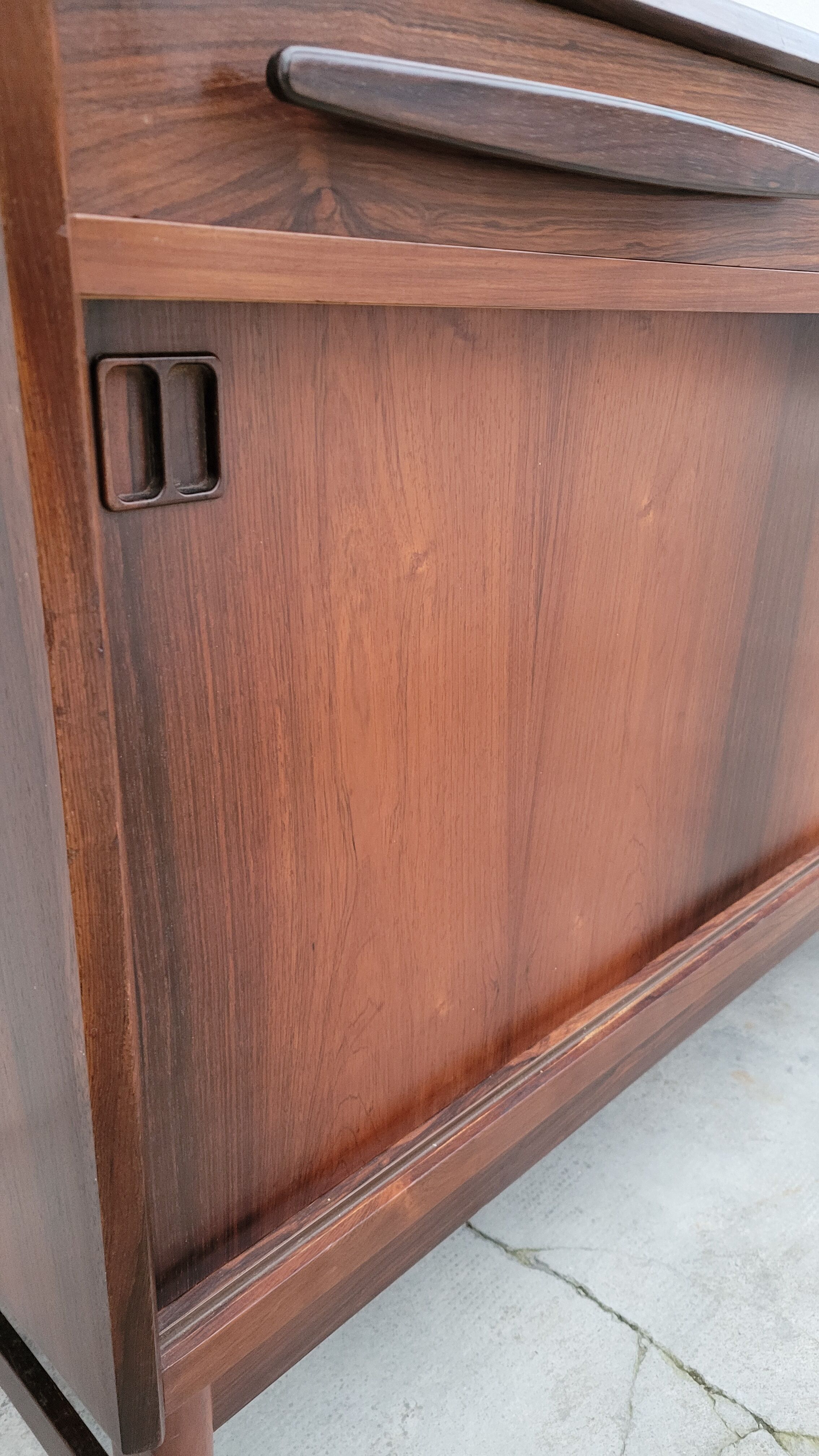 Danish sideboard stamped Bordum and Nielsen in Rio rosewood
