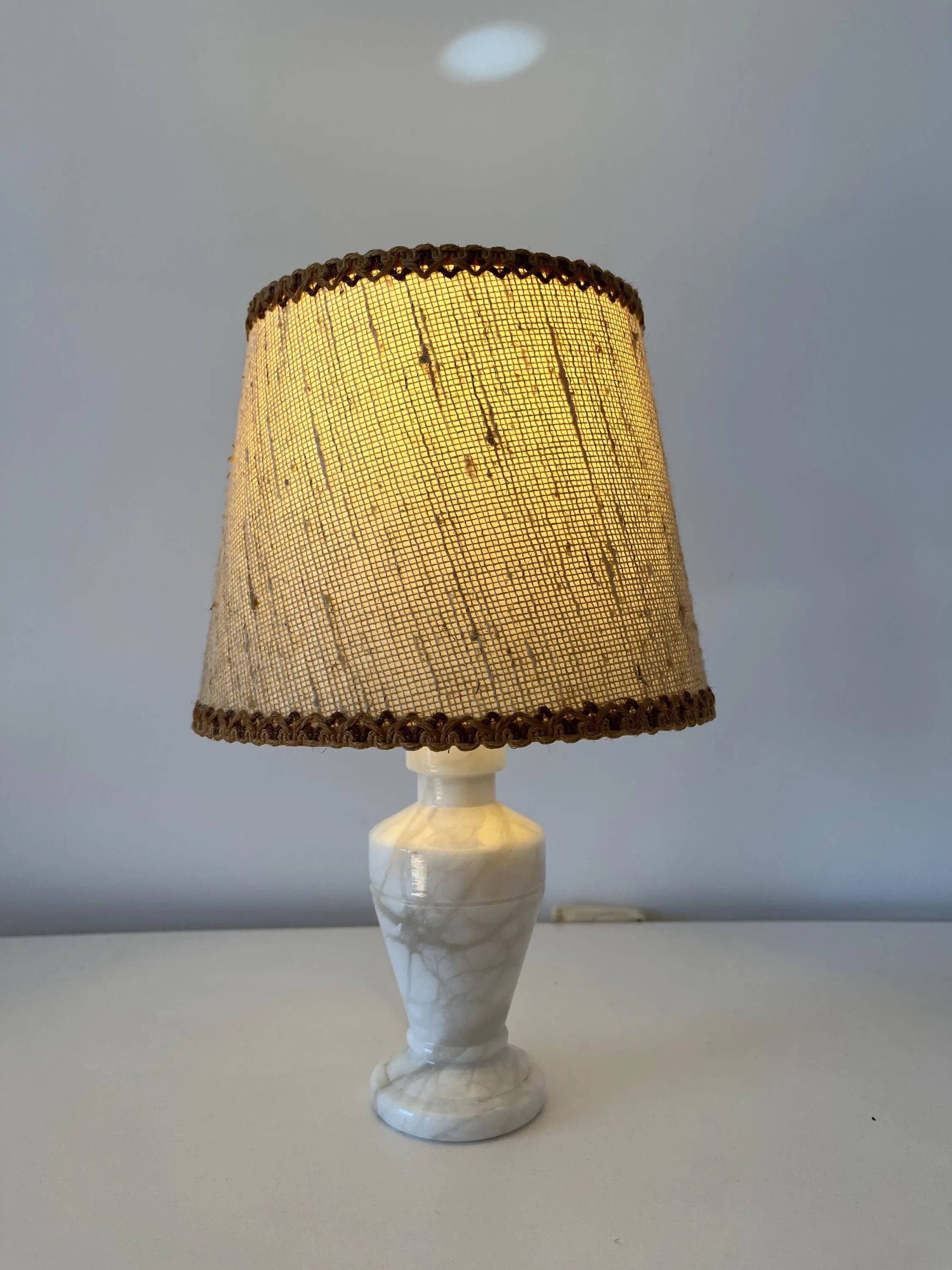 Vintage alabaster lamp from the 1960s