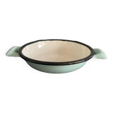 Egg dish in sky blue enameled sheet metal