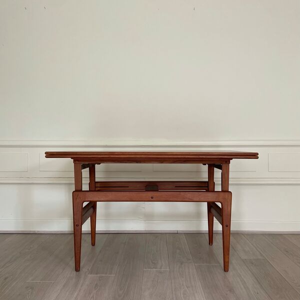 Table basse/à manger, elevator de Kai Kristiansen, en teck, Denmark 1960