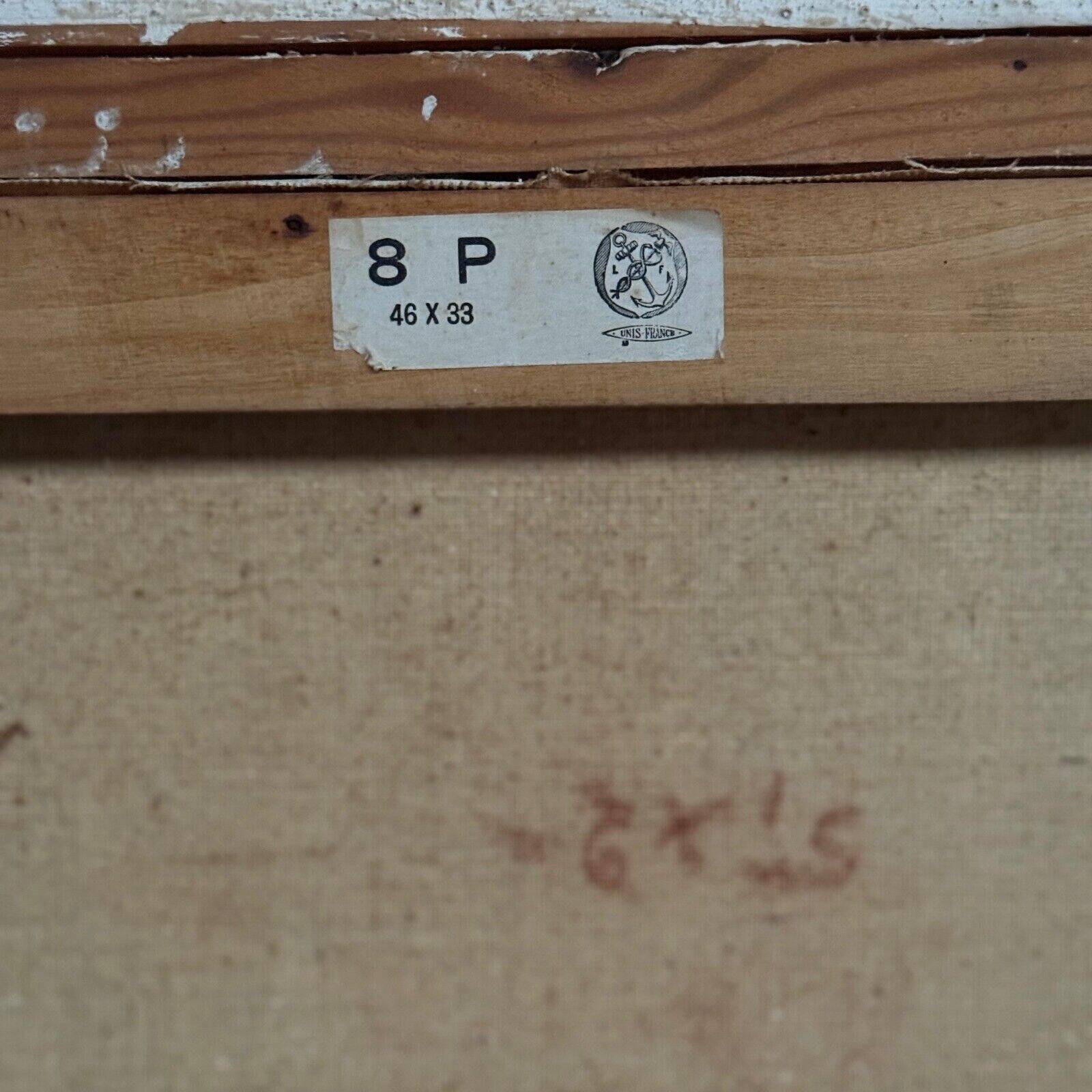 Oil on canvas landscape with Vendée basket by C. Bonno 1949