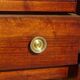 Antique solid walnut chest of drawers with scrolls