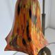 Vintage 1900 Clichy glass paste lamp, brass workshop desk - 60 cm