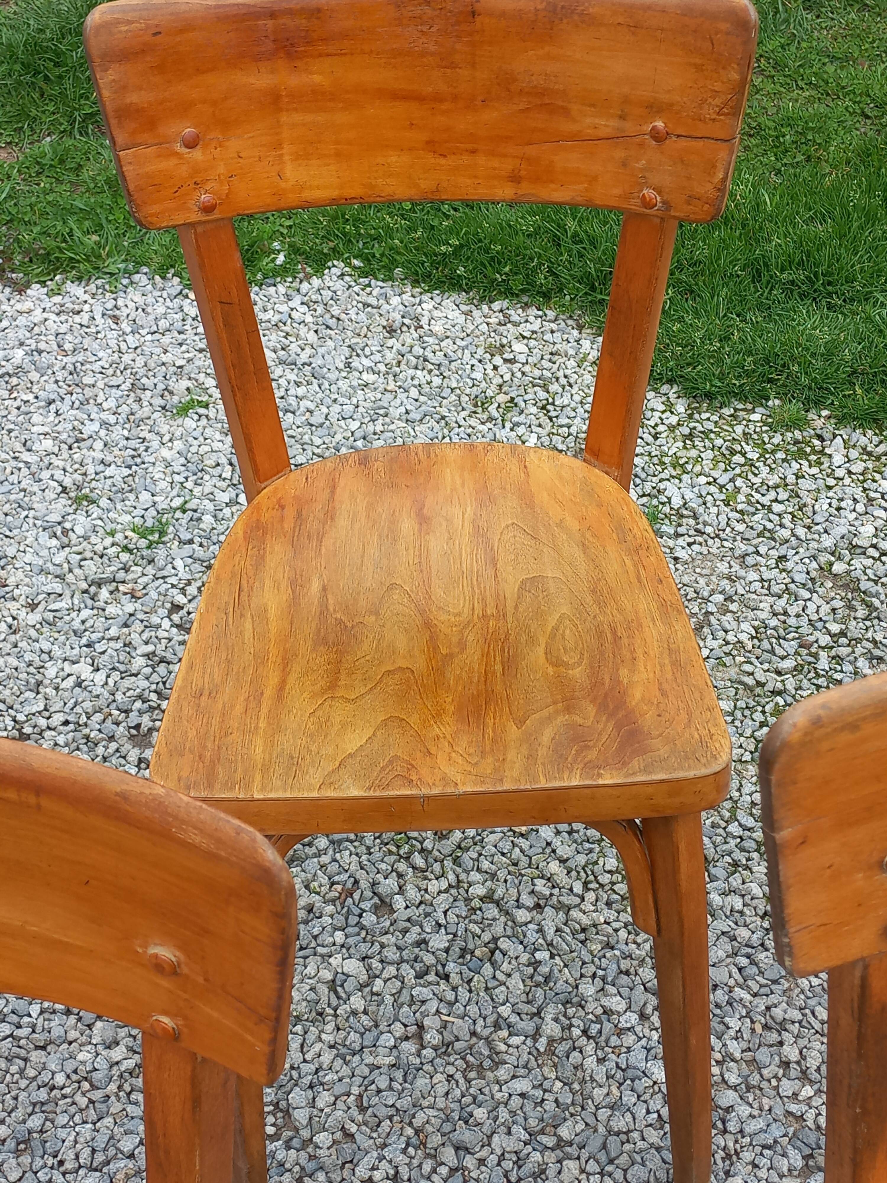 Set of 6 1950s bistro chairs