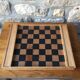 Ancien jeu de dames et jeu d'echec en bois