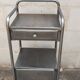 old metal medical bedside table circa 1930/40