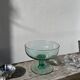 Coupe sur pied en verre soufflé