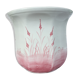 Earthenware pot cover with reed patterns