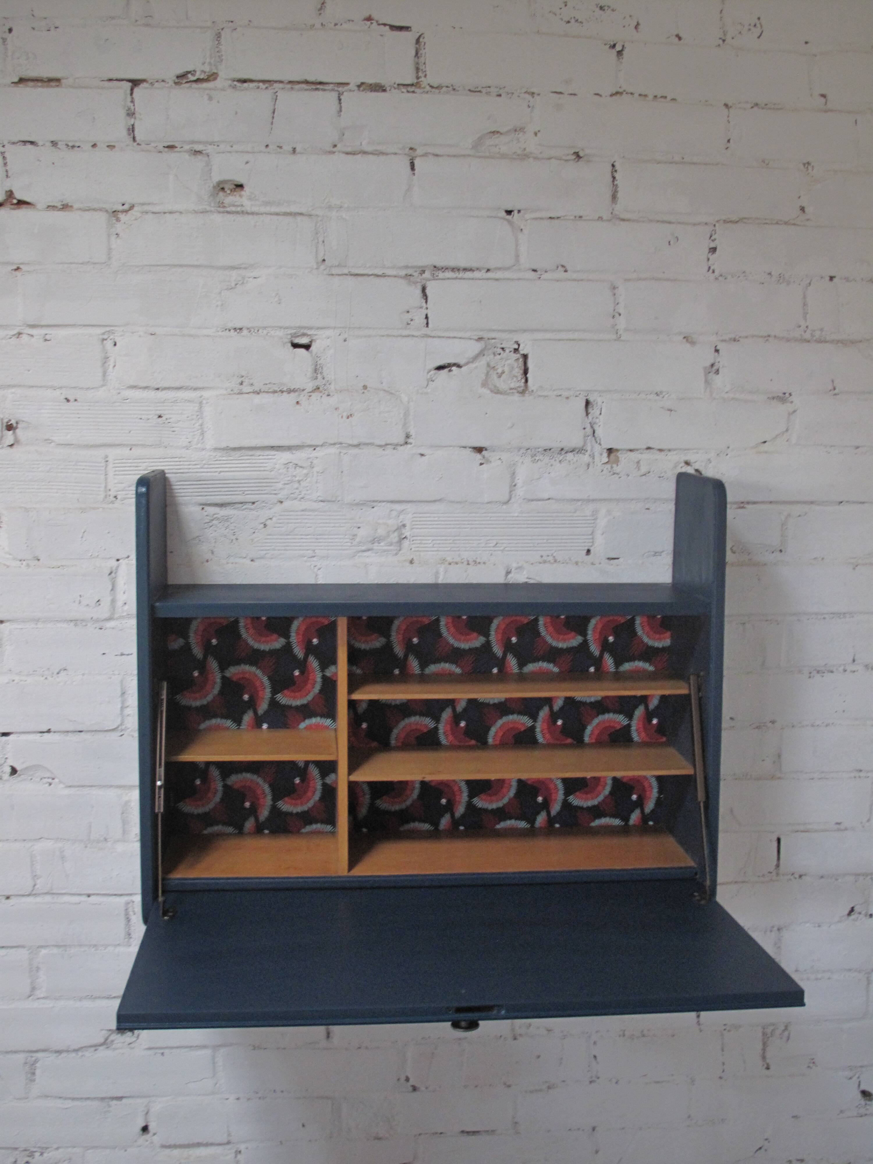 Scandinavian wall secretary stamped nordiska