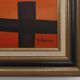 Mid-century Modern painting by Mia Duprez, Belgium, 1970