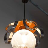 Murano glass globe pendant light, Maazzega edition, Italian design