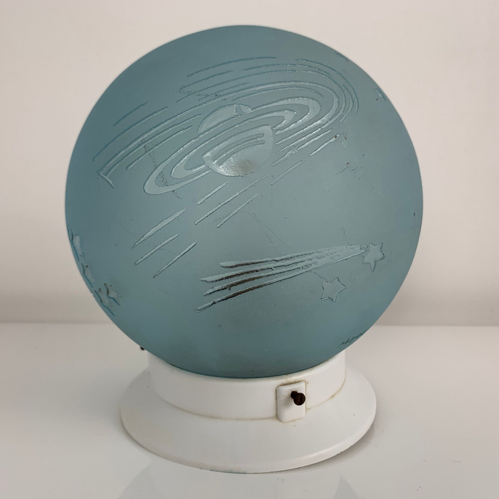 Ceiling lamp old art deco Deveau Pantin around 1920 decoration star planet angel