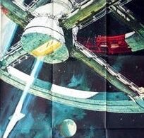 Old cinema poster 2001 space odyssey stanley kubrick 120x160 cm