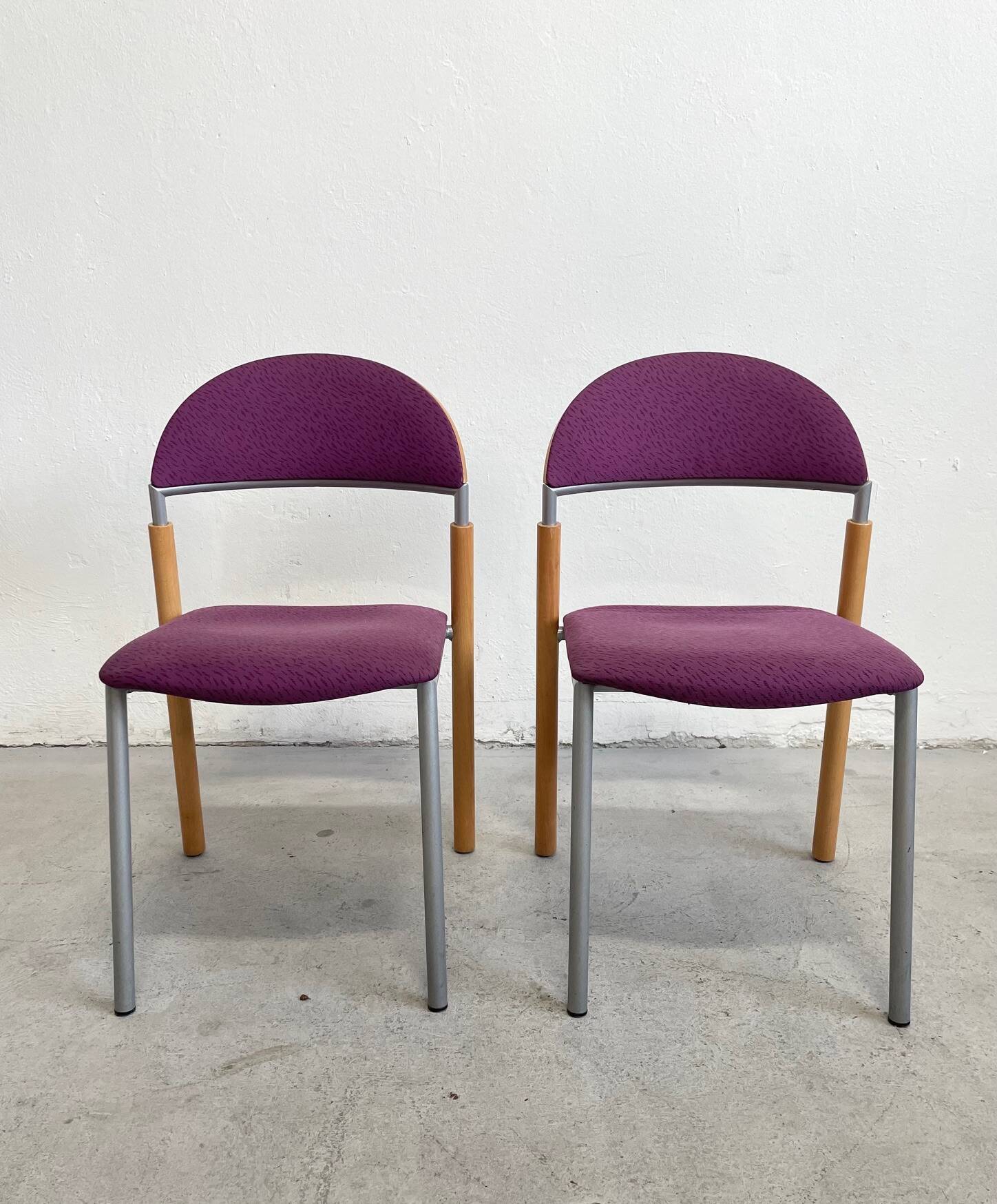Set of 2 Vintage Dining Chairs Thesis by Wiesner Hager, Austria 1990s