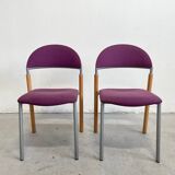 Set of 2 Vintage Dining Chairs Thesis by Wiesner Hager, Austria 1990s