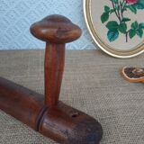 Coat rack 2 wooden hooks vintage