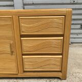 Commode en placage de rotin