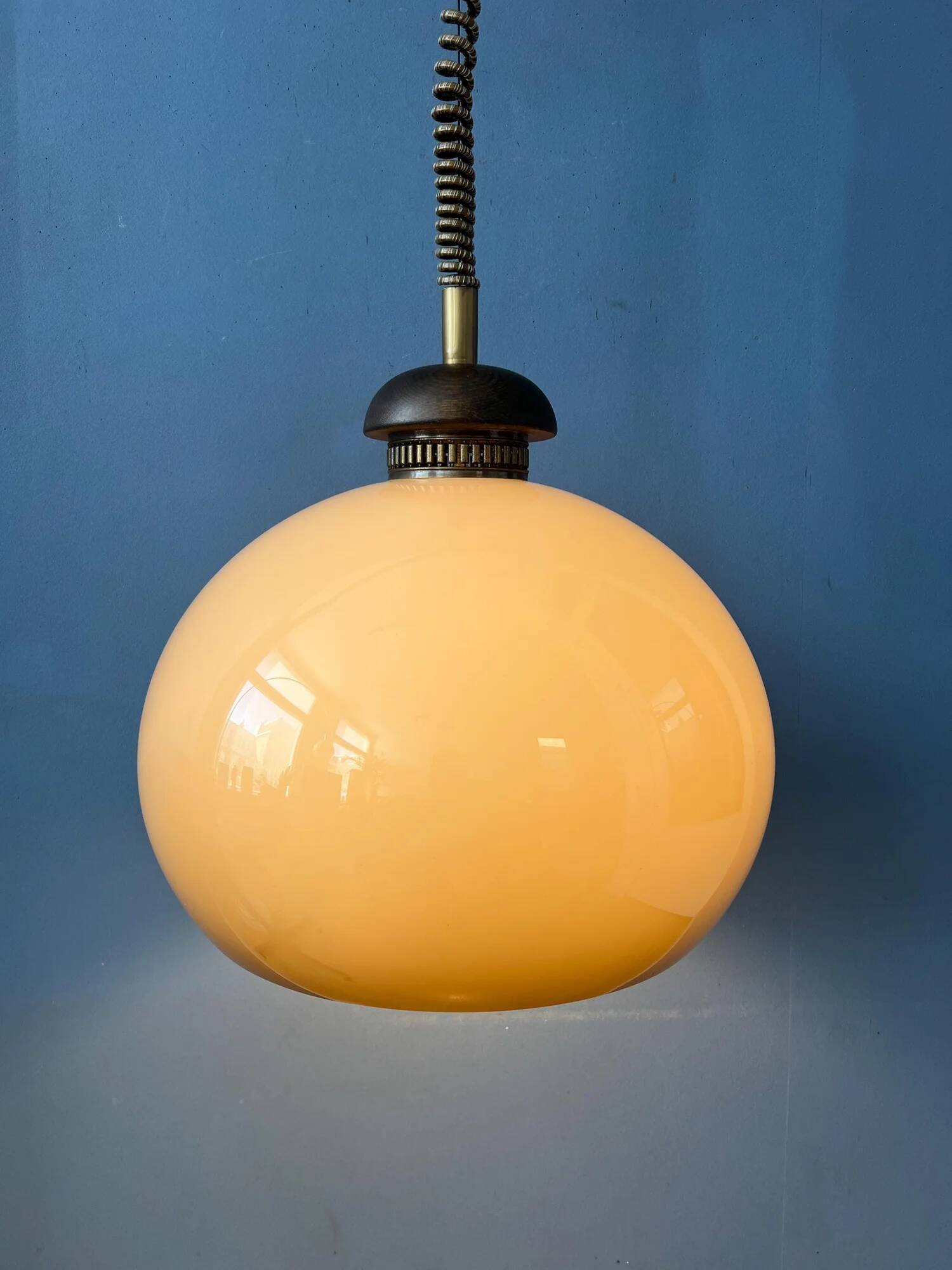 Vintage space age mushroom pendant lamp