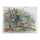 André Duculty (1912-1990) Watercolor on paper "Casteil (Pyrénées Orientales)" Located and dated