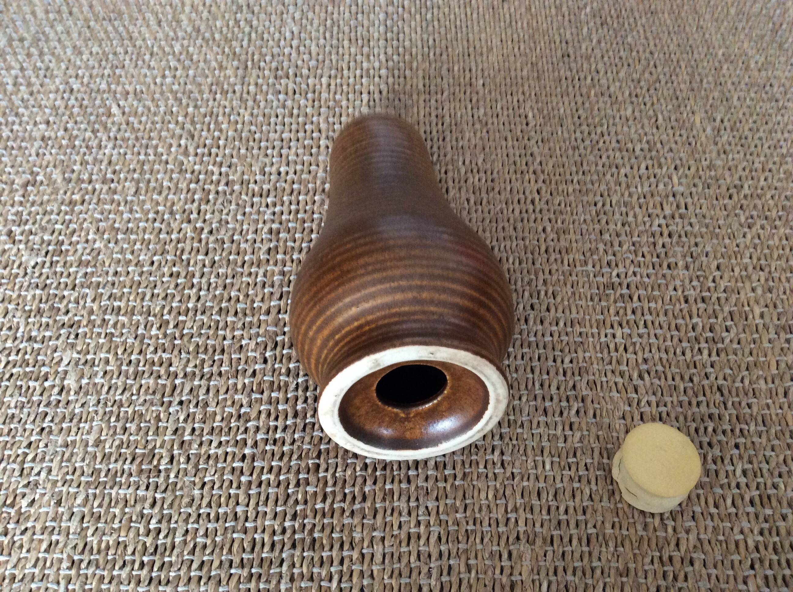 Stoneware sugar bowl