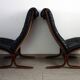 Pair of leather Siesta armchairs by Ingmar Relling for Westnofa, 1970s