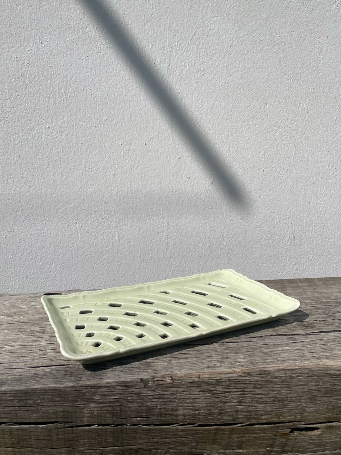 Sarreguemines ceramic braided dish